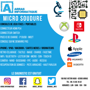 Micro Soudure sur carte mére sur arras et partout en france